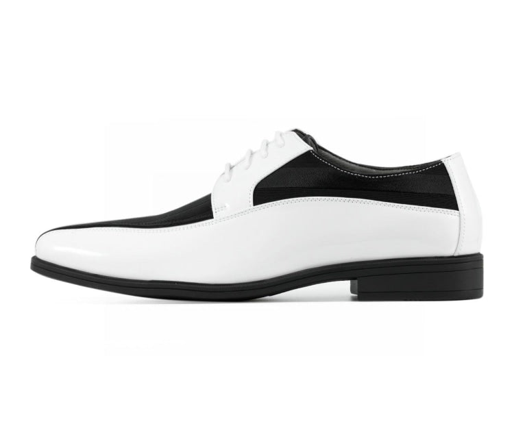 Black and White Mens Dress Shoes | Derby | Just Mens Shoes Black/White / 10.5 Black and White Mens Dress Shoes | Derby | Just Mens Shoes Black/White / 10.5