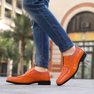 orange mens dress shoes