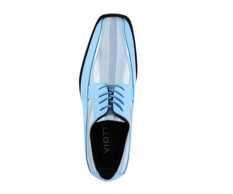 Sky Blue Dress Shoes | Patent Derby