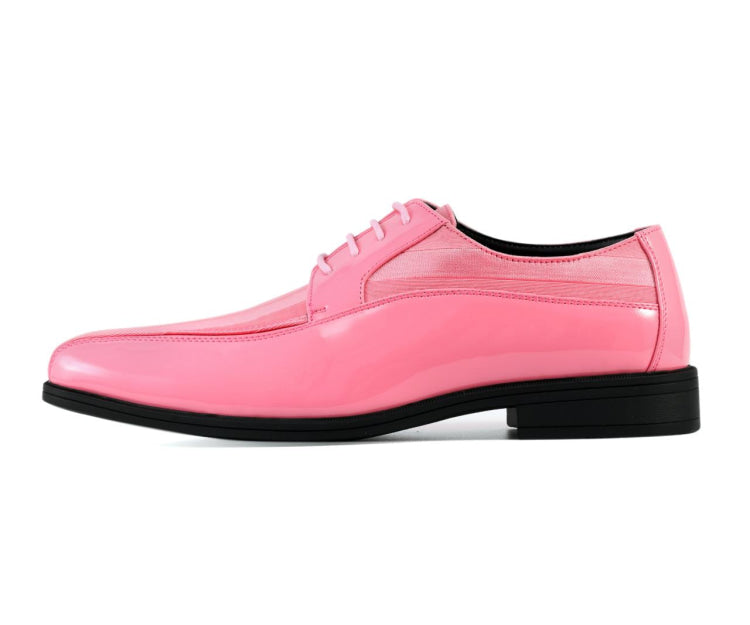 White Pink Dress Shoes Mens Duca Saranno Men's Shoes Pink/Panna