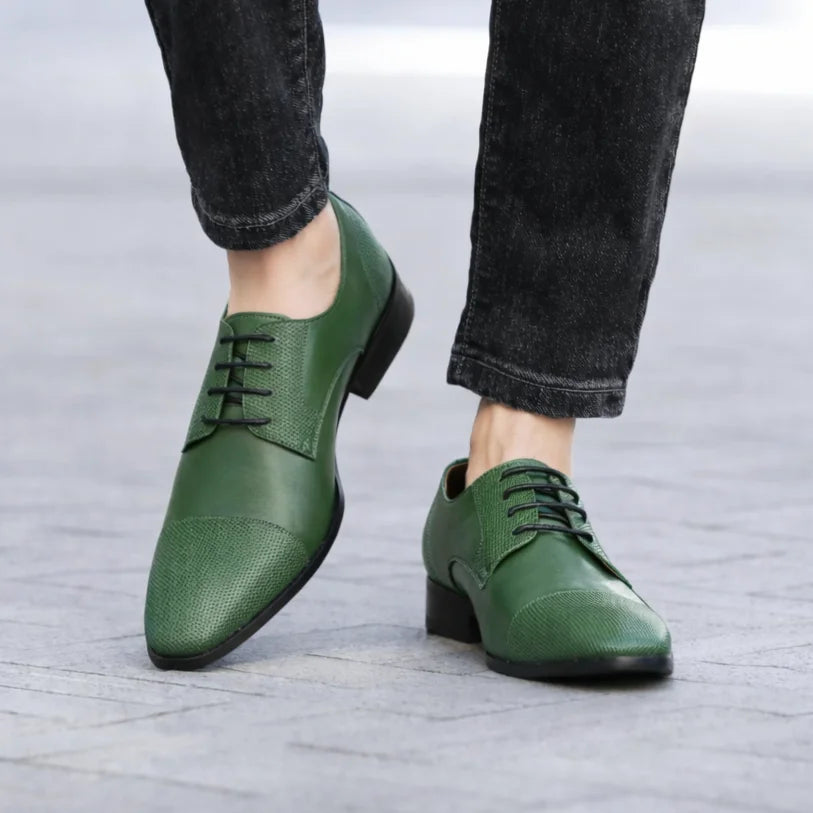 Green Oxfords | Russo Cap Toe by Amali