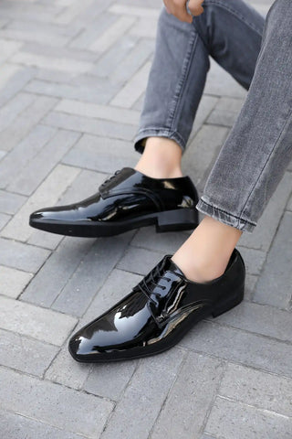Black Derby Shoes | Men`s Shiny Fashion | Amali Shoes Just Men's Shoes Black Derby Shoes | Men`s Shiny Fashion | Amali Shoes Just Men's Shoes