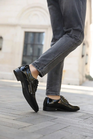 Black Derby Shoes | Men`s Shiny Fashion | Amali Shoes Just Men's Shoes Black Derby Shoes | Men`s Shiny Fashion | Amali Shoes Just Men's Shoes