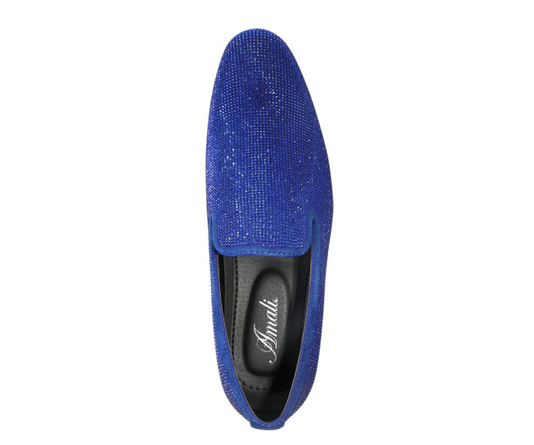 blue sparkly mens dress shoes Men's Blue Glitter Loafers