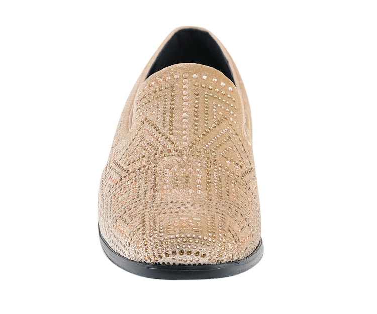 champagne dress shoes mens Men's Champagne Trendy Casual Leather Shoes