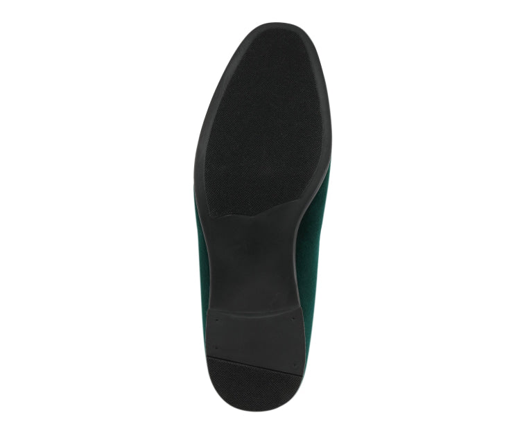 Green Velvet Loafers | Antonio by Amali | Just Men`s Shoes Green / 7.5 Green Velvet Loafers | Antonio by Amali | Just Men`s Shoes Green / 7.5