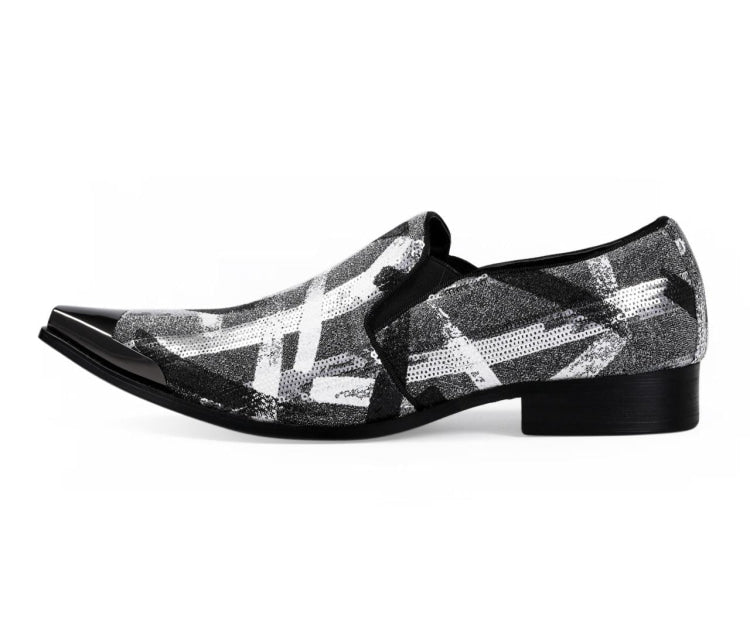 Mens Glitter Black Dress Shoes | Smoking Slippers | Amali Black / 10.5 Mens Glitter Black Dress Shoes | Smoking Slippers | Amali Black / 10.5