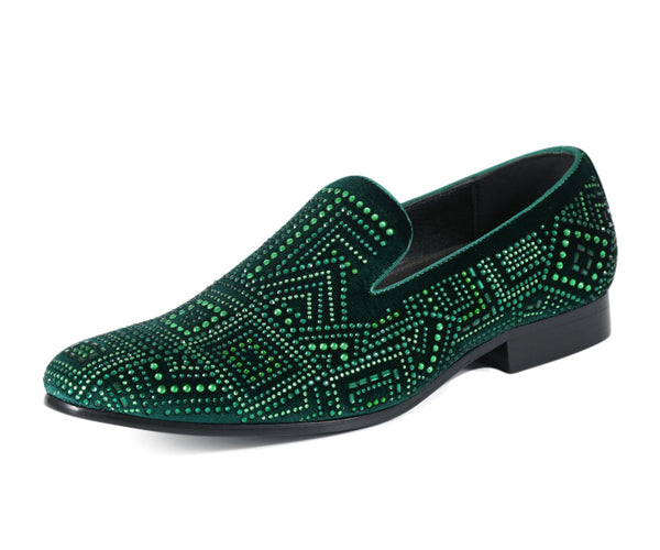emerald green mens dress shoes Emerald Green Loafers | Amali Enzo