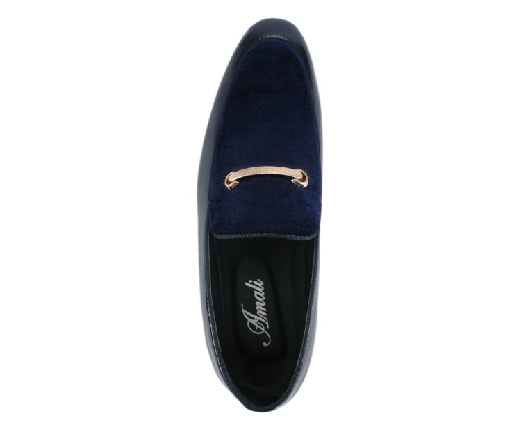Navy Blue Dress Loafers | Andrew by Amali | Just Men`s Shoes Navy / 7.5 Navy Blue Dress Loafers | Andrew by Amali | Just Men`s Shoes Navy / 7.5