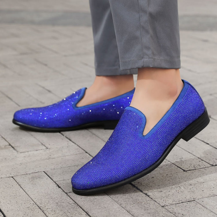 Royal Rhinestone Loafers Sparkly Flair Just Men`s Shoes