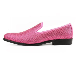 Mens sparkly mens dress shoes pink amali dazzle side