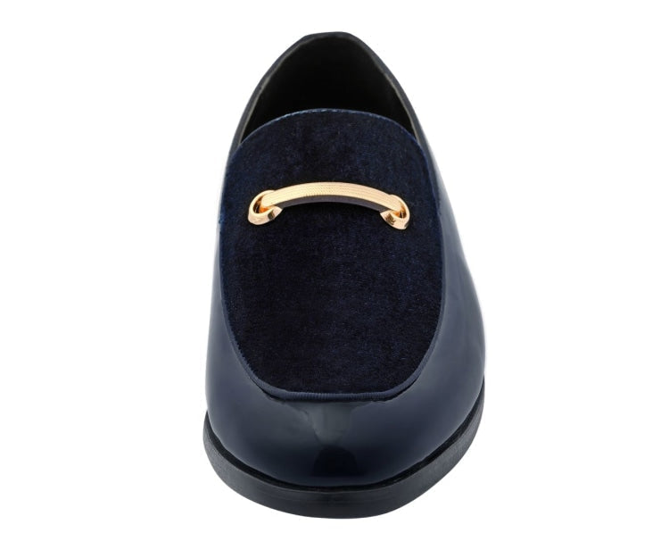 Navy Blue Dress Loafers | Andrew by Amali | Just Men`s Shoes Navy / 7.5 Navy Blue Dress Loafers | Andrew by Amali | Just Men`s Shoes Navy / 7.5