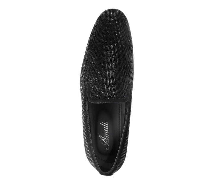 Black Rhinestone Loafers | Sparkly Flair | Just Men`s Shoes Black / 11 Black Rhinestone Loafers | Sparkly Flair | Just Men`s Shoes Black / 11