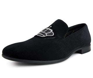 black dress shoes suede Genuine Real Mens Plain Slip On Loafer By AZAR MAN and the simplicity of this design is what makes the world a better place Orthofeet Eva High Women's Heels