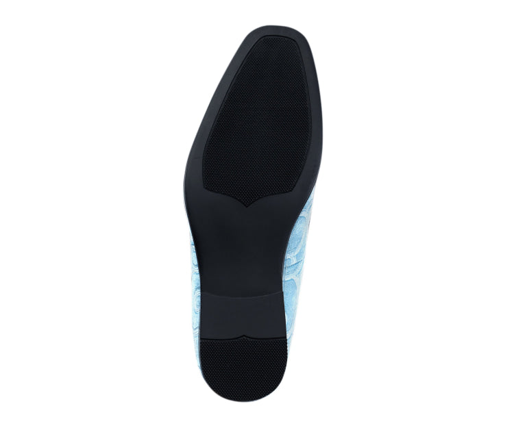 blue velvet dress shoes men Men's Blue Velvet Loafers Shoes