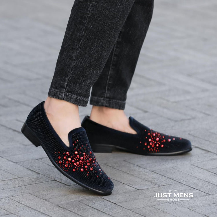 Black and Red Loafers | Amali Ivano | Just Men`s Shoes Red / 12 Black and Red Loafers | Amali Ivano | Just Men`s Shoes Red / 12