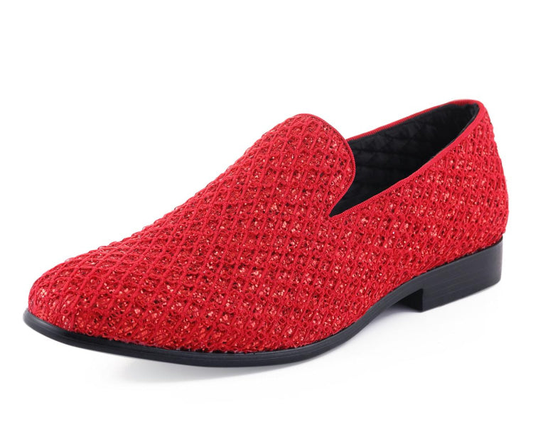 prom red dress shoes mens Prom Shoes Red Spike Loafer Tuxedo Shoes Formal Event 6788