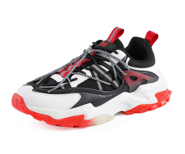 Black & Red Bulky Sneakers | Mazino Logic | Just Men`s Shoes
