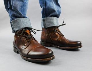 Asher Green Genuine Leather Hand Crafted Lace Up Boots