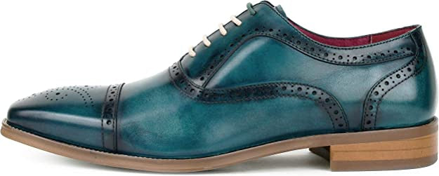 Men's Prom Oxfords Dress Shoes AG114 by Asher Green | Cap Toes Just Men's Shoes Teal / 9 Men's Prom Oxfords Dress Shoes AG114 by Asher Green | Cap Toes Just Men's Shoes Teal / 9