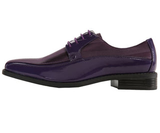 purple men's dress shoes
