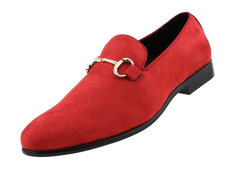 Bradford by Amali | Red Loafers Slip-ons – Just Men's Shoes